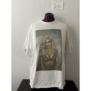 Kylie Graphic T Shirt White Portrait Made USA Adult Large Pop Music Merch Tee
